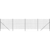 vidaXL Clôture grillagée Anthracite 1,4x10 m Acier galvanisé