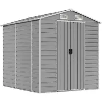 vidaXL Abri de jardin 191x215x198 cm acier galvanisé gris clair
