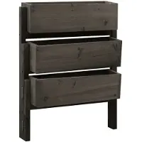 vidaXL Jardinière Pliable De Jardin Gris 60x14x75 Cm Bois De Sapin