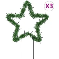 vidaXL Décoration lumineuse étoile de Noël piquets 3 pcs 50 LED 29 cm