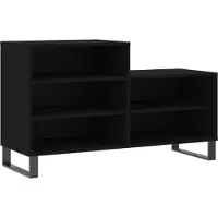 vidaXL Armoire à chaussures Noir 102x36x60 cm Bois d'ingénierie
