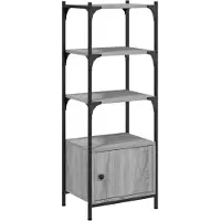 vidaXL Bibliothèque à 3 niveaux sonoma gris 41x30x109,5 cm