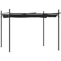 vidaXL Pergola avec toit coulissant anthracite 295x292x230 cm