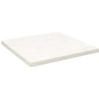 vidaXL Dessus de table blanc 60x60x2,5 cm bois de pin massif