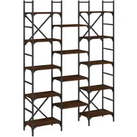 vidaXL Bibliothèque chêne marron 127,5x28,5x172,5 cm bois d'ingénierie
