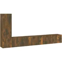 vidaXL Ensemble de meubles TV 3 pièces chêne fumé bois composite