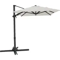Axi Nyra Parasol Déporté Rectangulaire 200 X 300 Cm, Anthracite/Beige | Pour Le Jardin / Terrasse Avec Armature Thermolaquée | Pied En Croix, Housse