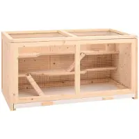 vidaXL Cage à hamster 89,5x45x45 cm Sapin massif