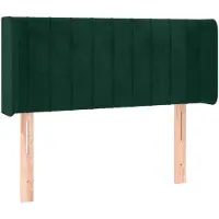 vidaXL Tête de lit avec oreilles vert foncé 103x16x78/88 cm velours