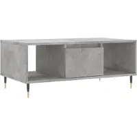 vidaXL Table basse gris béton 90x50x36,5 cm Bois composite