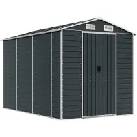 vidaXL Abri de jardin anthracite 191x300x198 cm Acier galvanisé