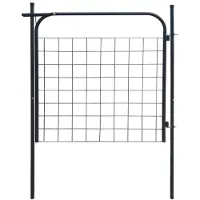 vidaXL Portail De Clôture De Jardin 100 X 100 Cm Anthracite