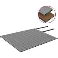 vidaXL Panneaux de terrasse et accessoires WPC Marron/gris 26 m² 2,2 m