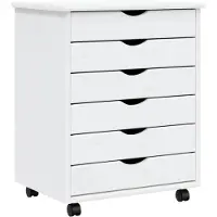 vidaXL Armoire roulante avec tiroirs MOSS blanc bois de pin solide