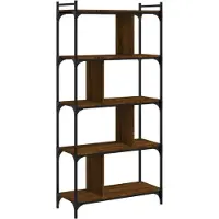 vidaXL Bibliothèque 5 niveaux chêne brun 76x32x158cm bois d'ingénierie