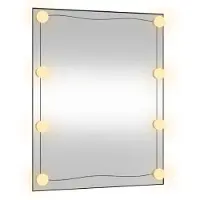 vidaXL Miroir mural avec lumières LED 50x60 cm verre rectangulaire