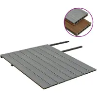 vidaXL Panneaux de terrasse et accessoires WPC Marron/gris 16 m² 2,2 m
