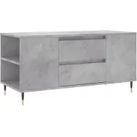 vidaXL Table basse gris béton 102x44,5x50 cm Bois composite