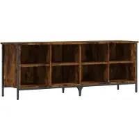 vidaXL Armoire à chaussures chêne fumé 131x35x50 cm bois d'ingénierie
