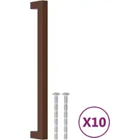vidaXL Poignées de meubles 10 pcs. Bronzes 224 mm Acier inoxydable