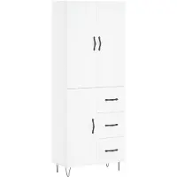 vidaXL Highboard blanc 69,5x34x180 cm Bois composite