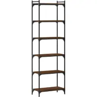 vidaXL Bibliothèque 6 niveaux chêne marron 60x30x188cm bois ingénierie