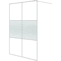 vidaXL Paroi de douche pour passage piétonnier blanc 140x195 cm ESG-verre clair