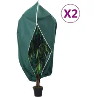 vidaXL Housses de protection pour plantes avec fermeture éclair 2 pcs