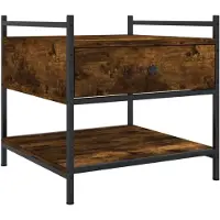 vidaXL Table basse chêne fumé 50x50x50 cm bois composite