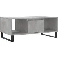 vidaXL Table basse gris béton 90x50x36,5 cm Bois composite