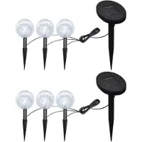 vidaXL Lampes de jardin 6 pcs. LED avec piquet de terre & modules solaires