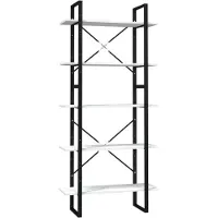 vidaXL Bibliothèque à 5 niveaux Blanc 80x30x175 cm Bois de pin