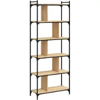 vidaXL Bibliothèque 6 niveaux chêne sonoma 76x32x192 cm