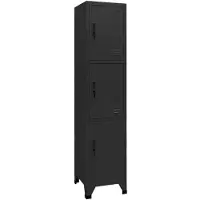 vidaXL Armoire à casiers Noir 38x45x180 cm Acier