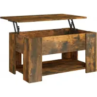 vidaXL Table basse chêne fumé 79x49x41 cm bois composite