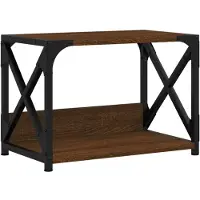 vidaXL Support d'imprimante à 2 niveaux chêne marron 44x26x31,5 cm