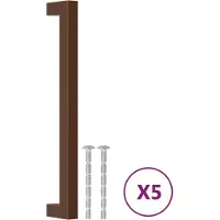 vidaXL Poignées d'armoire 5 pcs bronze 192 mm acier inoxydable