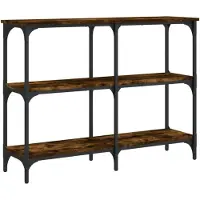 vidaXL Table console chêne fumé 100x29x75 cm bois d'ingénierie