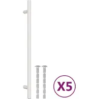 vidaXL Poignées d'armoire 5 pcs argenté 224 mm acier inoxydable