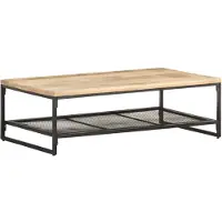 vidaXL Table basse 110x60x35 cm manguier massif