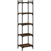 vidaXL Bibliothèque 5 niveaux chêne fumé 40x30x154cm bois d'ingénierie