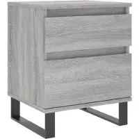 vidaXL Table de chevet sonoma gris 40x35x50 cm bois d’ingénierie