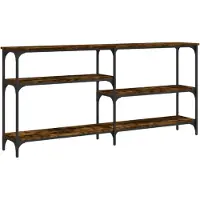 vidaXL Table console chêne fumé 160x29x75 cm bois d'ingénierie