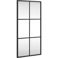 vidaXL Miroir mural noir 30x60 cm rectangulaire fer