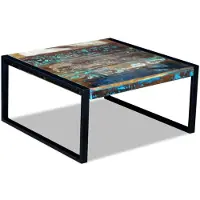 vidaXL Table basse en vieux bois 80x80x40 cm