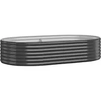 vidaXL -Planungsbox 175x100x36 cm Pulver -beschichteter Stahl -Anthrazit -Verschärfen