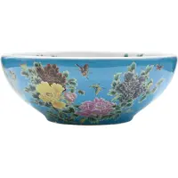 vidaXL Vasque à poser Multicolore Rond Ø41x14 cm Céramique