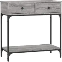 vidaXL Table console sonoma gris 75x34,5x75 cm bois d'ingénierie