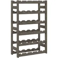 vidaXL Casier à bouteilles pour 30 bouteilles gris bois pin solide