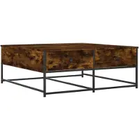 vidaXL Table basse chêne fumé 100x99x40 cm bois composite
